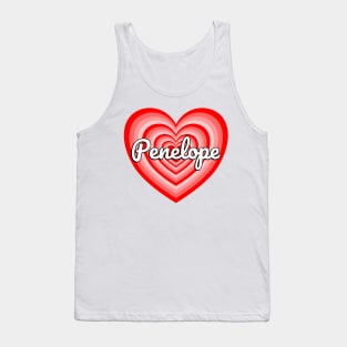 I Love Penelope Heart Penelope Name Funny Penelope Tank Top